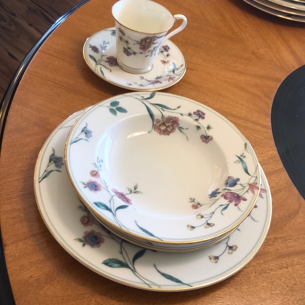 Mikasa Fine Ivory Carnation Garden Five (5) piece place setting